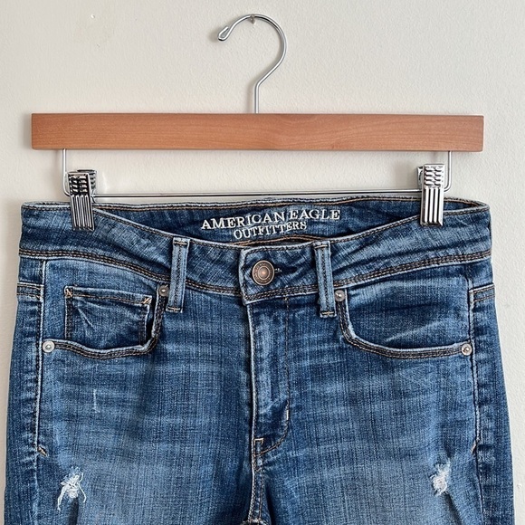 AE Distressed Super Skinny Denim Jeans - Picture 3 of 8